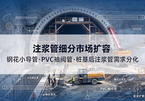 东坡注浆管细分市场扩容，隧道钢花小导管、PVC 袖阀管、桩基后注浆管需求分化